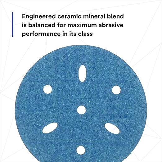 3m 3M-36146 Hookit Blue Abrasive Disc Multi-hole, 3, 180 Grade