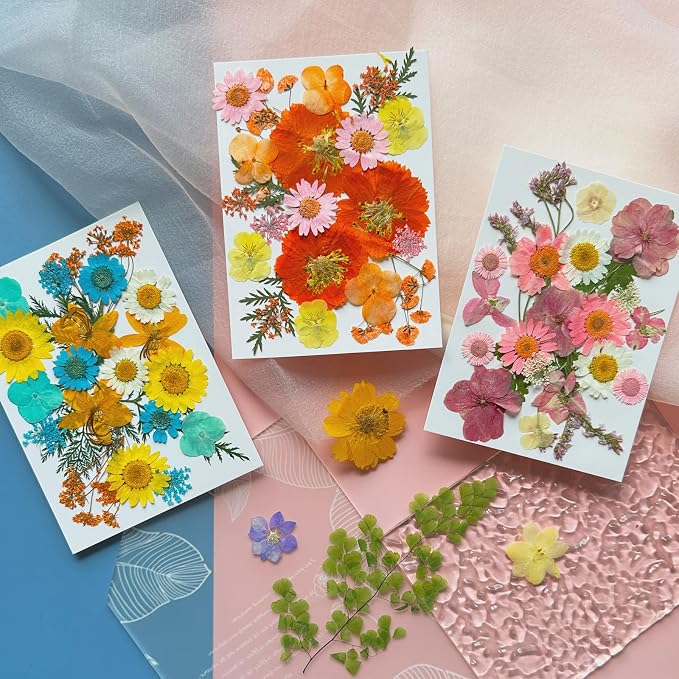 66Pcs Dried Pressed Flowers for Resin Molds, Soap Making - Image 3