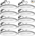 10 Pack 150W UFO Led High Bay Light 6000K Daylight,120VAC,Commercial Bay Lighting,IP66 Waterproof,21050LM,650W MH/HPS with Plug Area Lighting for Warehouse/Shop/Workshop/Barn/Gym/Factory