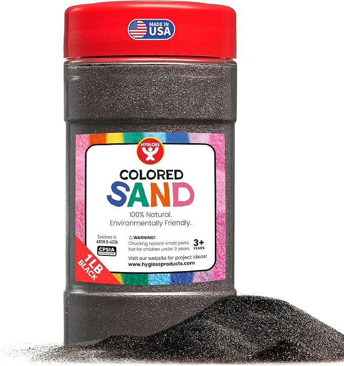 Hygloss Colored Sand for Crafts – 1 lb Bottle by HyglossProductsInc