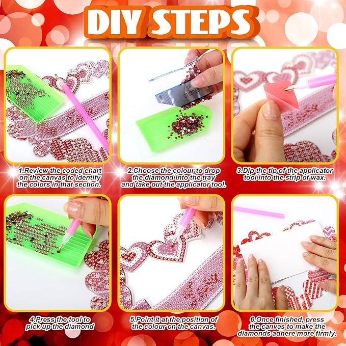 Cinnvoice 12 Pcs Summer Seasonal Diamond Art Hanging Ornament Kit - Image 4