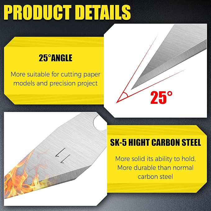 100 Pack Exacto Knife Blades, SK5 Steel #11 Blades - Image 5