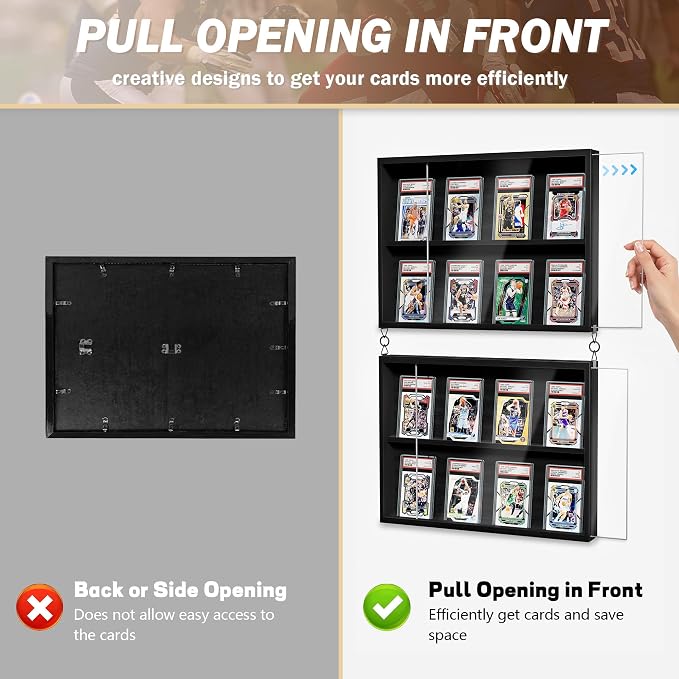 Emfogo Card Display Case, 2 Pack Trading Card Display - Image 3