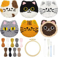 Morledoa Punch Needle Coasters Kit, Punch Needle Kits Adults Beginner, Cat by Morledoa