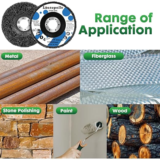 5 Pack Strip Discs Rust Remover Wheel Stripping Wheel for Paint Strip Wheel Poly Abrasive Wheel Discs Rust, Oxidation, Paint Remover-Purple (4-1/2'' x 7/8''-5B)