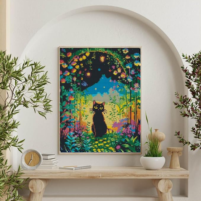 Black Cat Stamped Cross Stitch Kits - Image 4