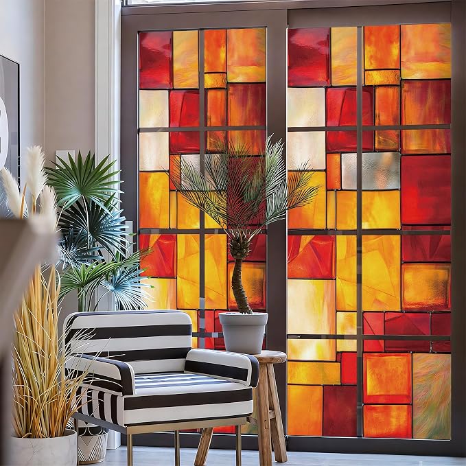 Stained Glass Window Privacy Film Static Cling - Image 3