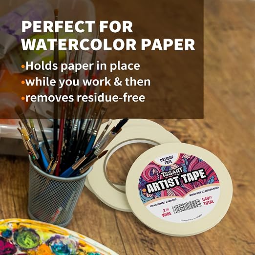 3 Pack White Artist Tape - Image 5