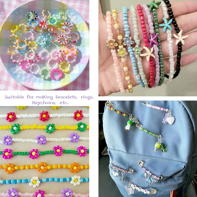 4500pcs Seed Beads 24 Colors 4mm Round Beads - Image 6
