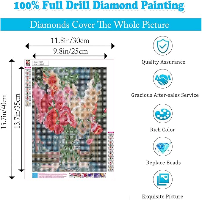 Ausanrl Flowers Diamond Painting Kits - Image 4