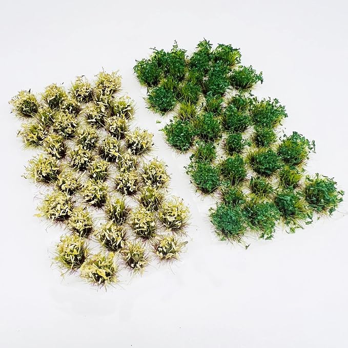 Woohome 70 PCS Flower Cluster Model 2 Color Static Grass Model Flower by Woohome