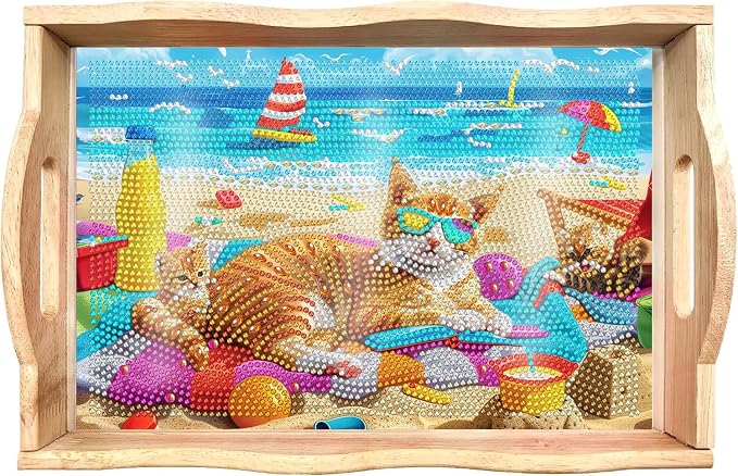 EWJRNSF Diamond Art Kits for Adults Wooden Serving Trays by EWJRNSFDiamondPainting