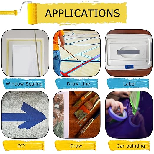 SmaringRobot Premium Blue Painters Tapes, Paint Tape, No Residue & Easy Removal - Image 6
