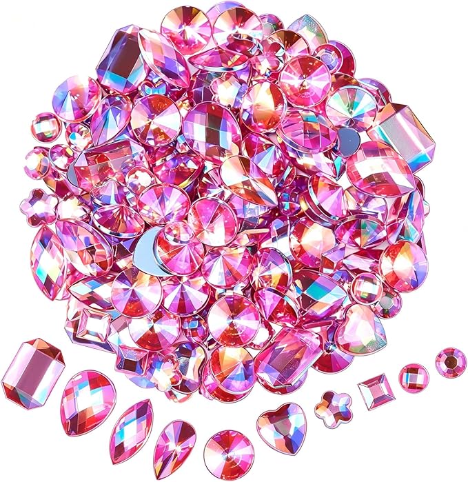 1200 Pcs AB Rhinestones for Bedazzling, Rainbow Effect Craft Gems for Crafting by Unknown