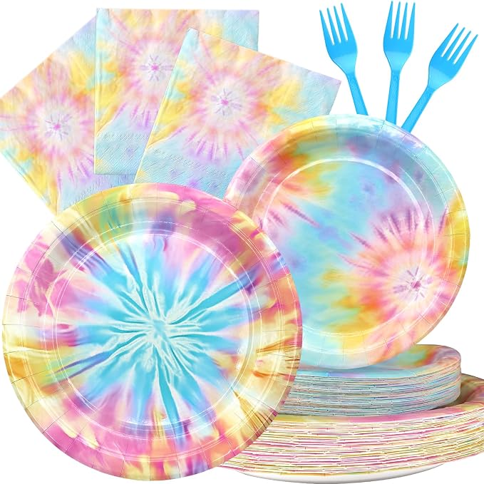 Tie Dye Party Decorations Set by Outego