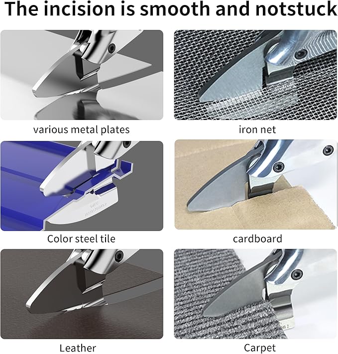 IZIO 21V Brushless Cordless Metal Shear Black- Heavy Duty 360° Rotating Cutter for Stainless Steel, Iron Plate, Aluminum (0-1.2mm), Leather, Carpet, Cardboard(Up to 5mm)Makita 21V Battery Compatible.