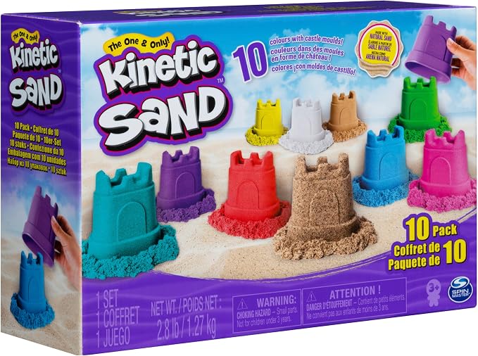 Kinetic Sand Castle Containers 10-Pack Moldable Sensory Toys, Ages 3+ - Image 9
