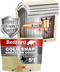 Redford Supply Co. Cold Snap (5°F) Backflow Preventer Insulation Cover, 36"W x 24"H, Pipe Insulation, Water Sprinkler Covers for Outside, Sprinkler Backflow Cover for Winter, Well Pump Bag (Beige)