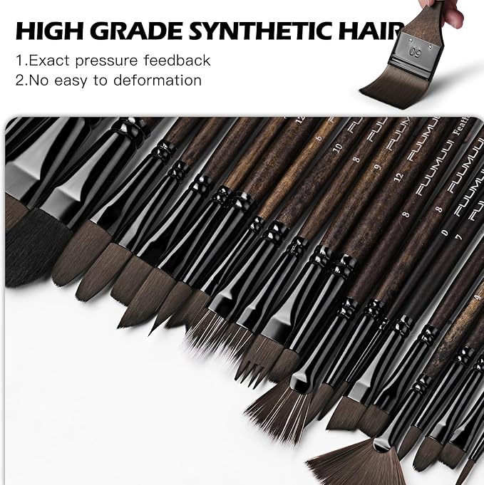 Fuumuui 26pcs Professional Paint Brush Set - Image 2