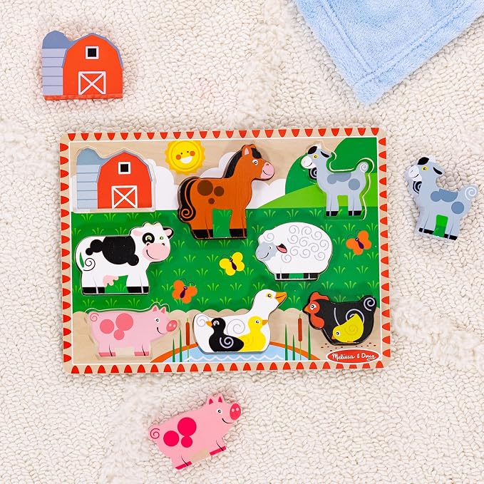 Melissa & Doug Farm Wooden Chunky Puzzle - Image 10