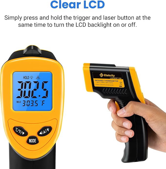 Etekcity Infrared Thermometer Laser Temperature Gun, -58°F~1130°F | Cooking - Image 12