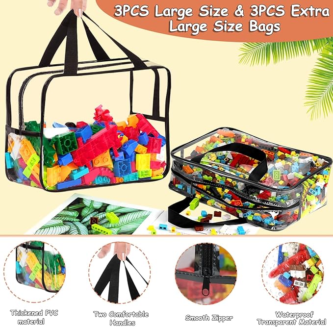6 Packs Large Toy Storage Bags - Image 3