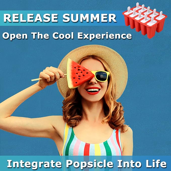 Silicone Popsicle Molds 10-cavity, DIY Ice Pop Mold - Image 2