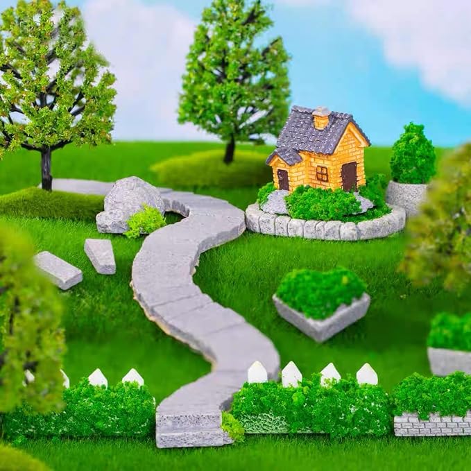 4 Pcs 6 X 6 Inch Fake Grass Decor - Image 7