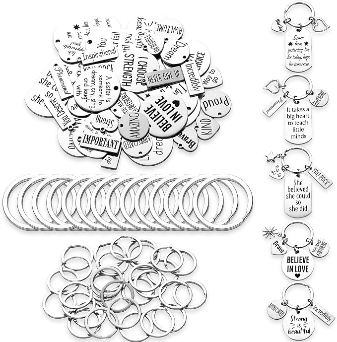 Trnayi 285 Pcs Inspirational Words Charms Bulk by Trnayi