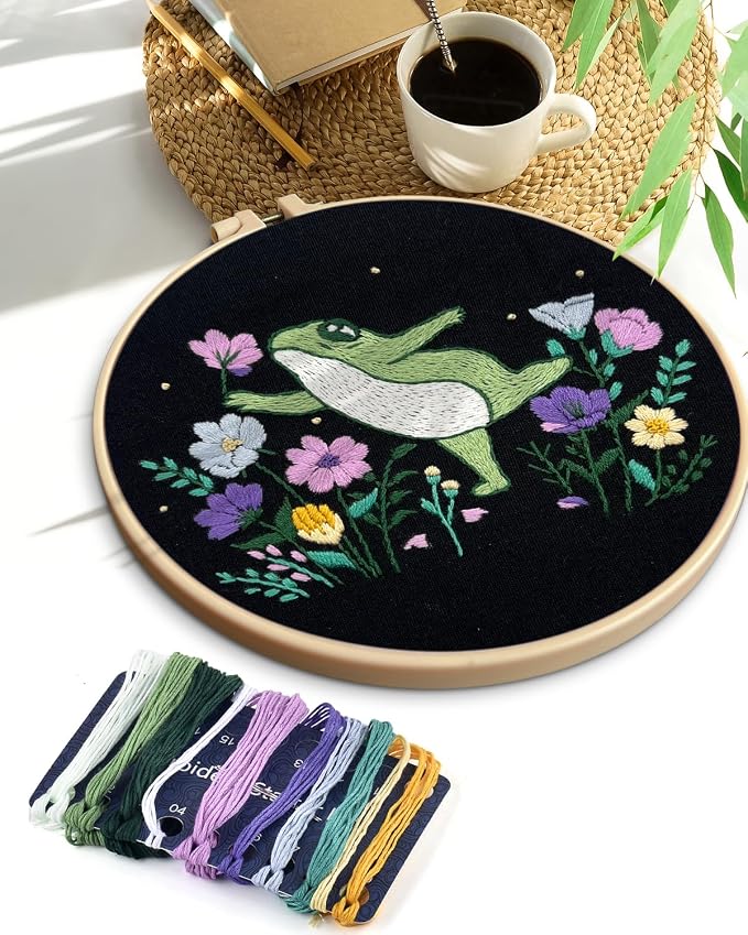 TINDTOP Embroidery Kit for Beginners Adult, Frog Embroidery Kit | Include - Image 7