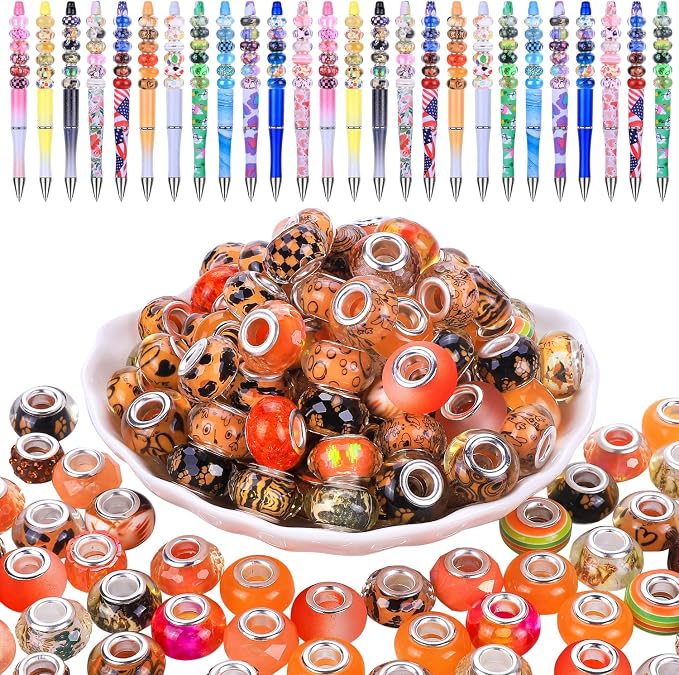 European Large Hole Spacer Charm Beads by VICTLOV