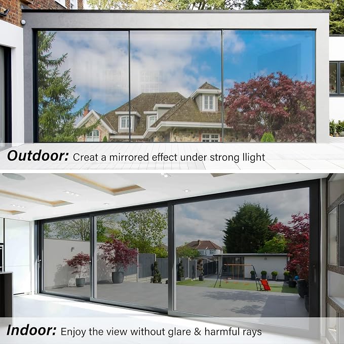Kromapolis One Way Window Privacy Film Reflective Mirror Home Window Tint - Image 2