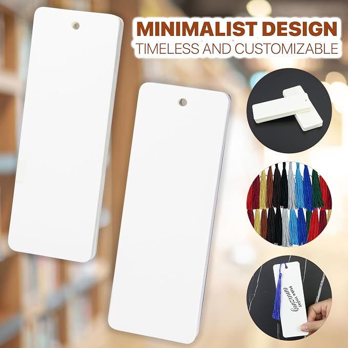 100 Paper Blank Bookmarks with Colorful Tassels – DIY Bookmark Making Kit - Image 3