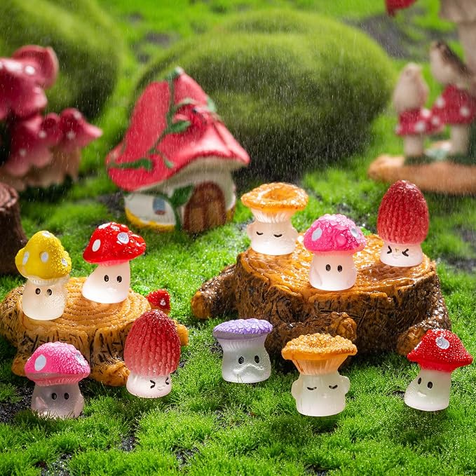 96pcs Mini Mushrooms Cute Resin Tiny Mushroom Figurines - Image 2