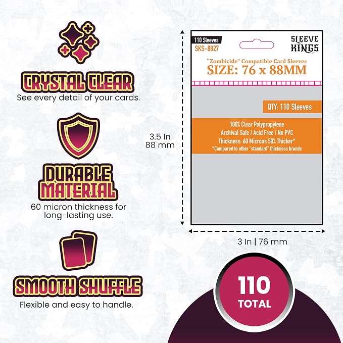 Sleeve Kings Standard Card Sleeves – 110 Count, Large Size, Compatible - Image 4