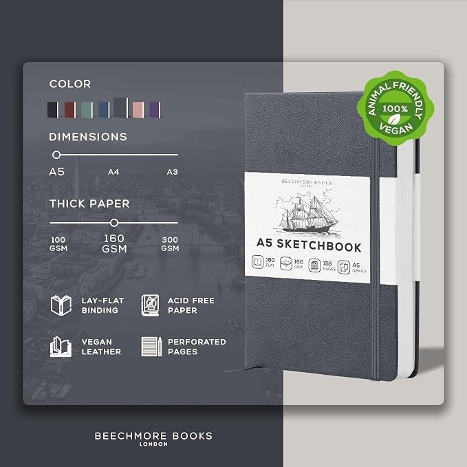 Beechmore Books A5 Mixed Media Sketchbook - Image 2