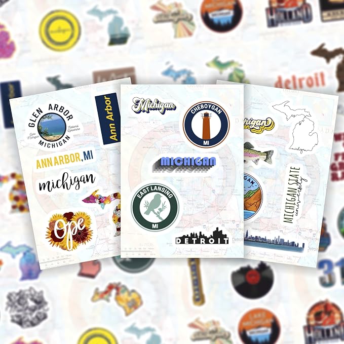 BulbaCraft Michigan Stickers for Water Bottle and Laptop - Image 7