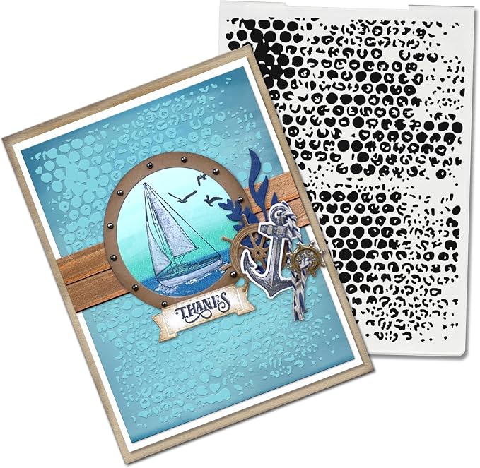 Hying Water Drop Plastic Embossing Folder by Hying