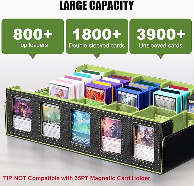 Kabinka Card Storage Box with Commander Display, 5-Row Deck Case with Removable - Image 3