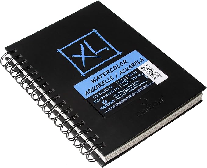 Canson XL Series Art Book Watercolor, Midweight White Paper, Side Wire Binding - Image 2
