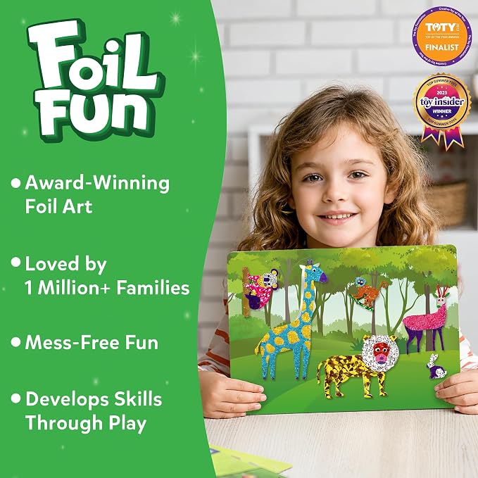 Skillmatics Foil Fun – Animals, No Mess Art & Craft Kit - Image 2