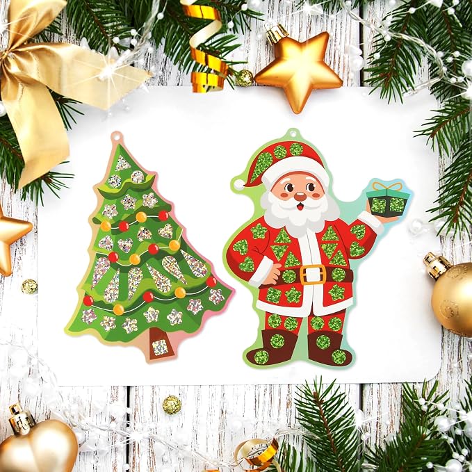 JULEASEL Mirror Mosaic Craft Kit, Christmas Sticker Activity Ages 4-8 | Spark - Image 5