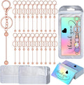 Sasylvia 60 Pcs Beadable Keychain Bars Bulk Making Kit 20 Beaded Keychain 20 by Sasylvia