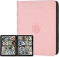 16 Pocket Ringless Side Loading Trading Card Binder, 1024 Cards PU Fixed Page by GERMUN