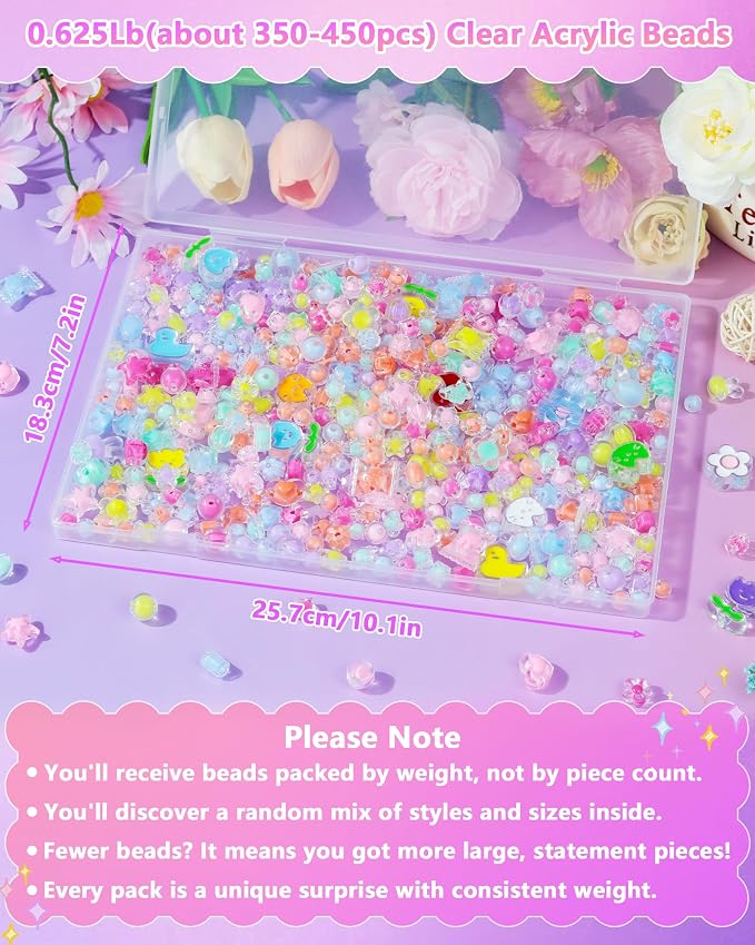 FIVEIZERO 400PCS Assorted Acrylic Beads - Image 2