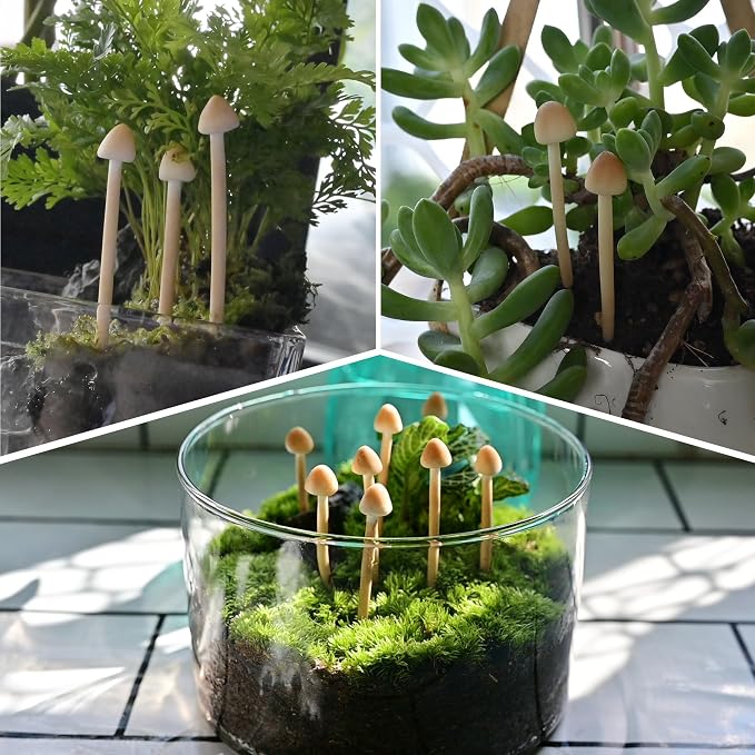 8-Pack Handmade Clay Mushrooms - Image 3