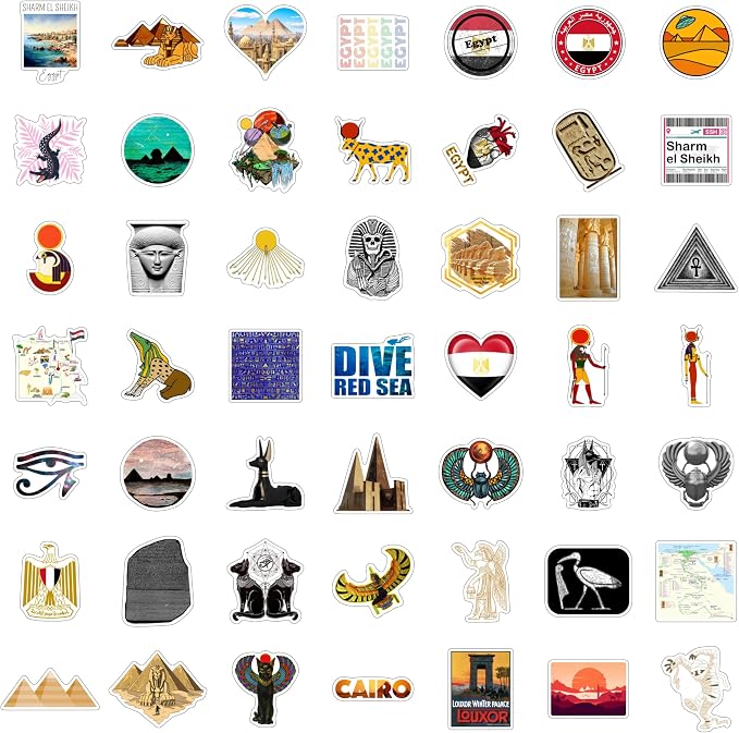 BulbaCraft 100Pcs Egypt Stickers - Image 3