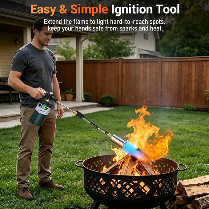 Sondiko Propane Torch Weed Burner, High Output Weed Torch Flamethrower - Image 6