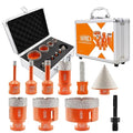 BGTEC Diamond Core Drill Bits Set - 10pcs Tile Hole Saw Kit 6/8/10/25/35/50/65mm with 10mm Diamond Finger Bits and 2" Chamfer Bits for Porcelain Ceramic Tile Granite Marble