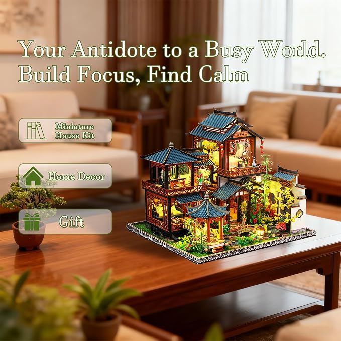 OZJAY Miniature House Kit, Mini House Building Kit - Image 4